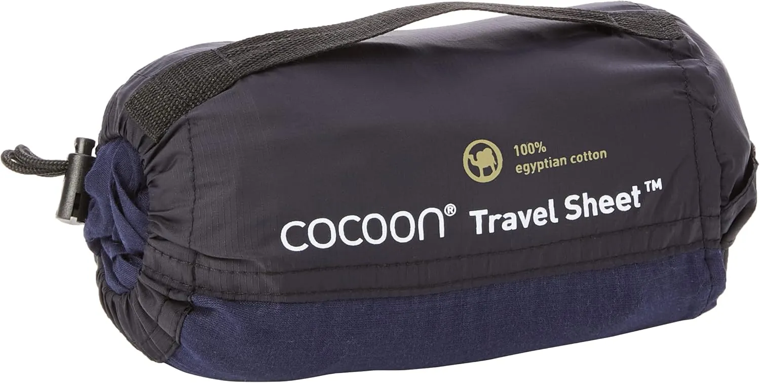 COCOON - Premium - TravelSheet - - Egyptian Cotton. Compact for Camping and Hiking, Fits in Backpack Ultralight, Camping Essentials (Regular 86" x 35")