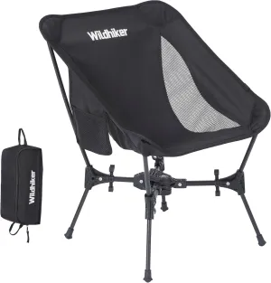 Compact Camping Chair,Folding Beach Chairs,Portable Camping Chair,Ultralight Backpacking Chair for Outdoor, Camping，Beach,Hiking,Travel,Festival and Picnic(Large Capacity, Black-X Frame)