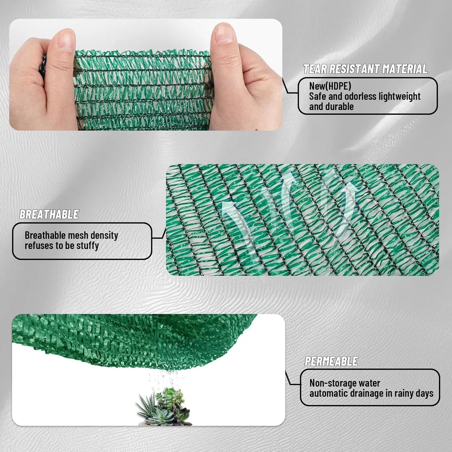Cool Area 55% Sun Shade Cloth Mesh Tarp with Grommets for Plant Cover 8x10ft Patio Canopy Garden Pergola Greenhouse Car Barn Kennel Green