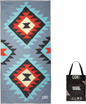 COR Surf Microfiber Beach Towel - Quick Dry Pool Towels 62x30 inches Travel Towel - Lightweight Compact Camping, Sports, Beach, Backpacking, Yoga, Gym, Travel Towel (Tribal)