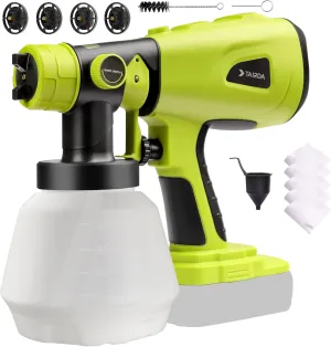 Cordless Paint Sprayer Compatible for Ryobi 18v Battery (NO Battery), HVLP Electric Handheld Paint Sprayers with 1000ML Container, for House Furniture, Fence, Cabinets, Walls (Bare Tool)