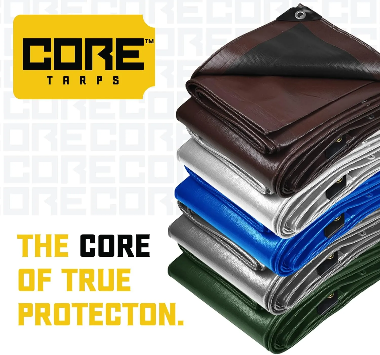 Core Tarps Extreme Heavy Duty 20 Mil Tarp Cover, Waterproof, UV Resistant, Rip and Tear Proof, Poly Tarpaulin with Reinforced Edges for Roof, Camping, Patio, Pool, Boat (Silver/Black 9′ X 12′)