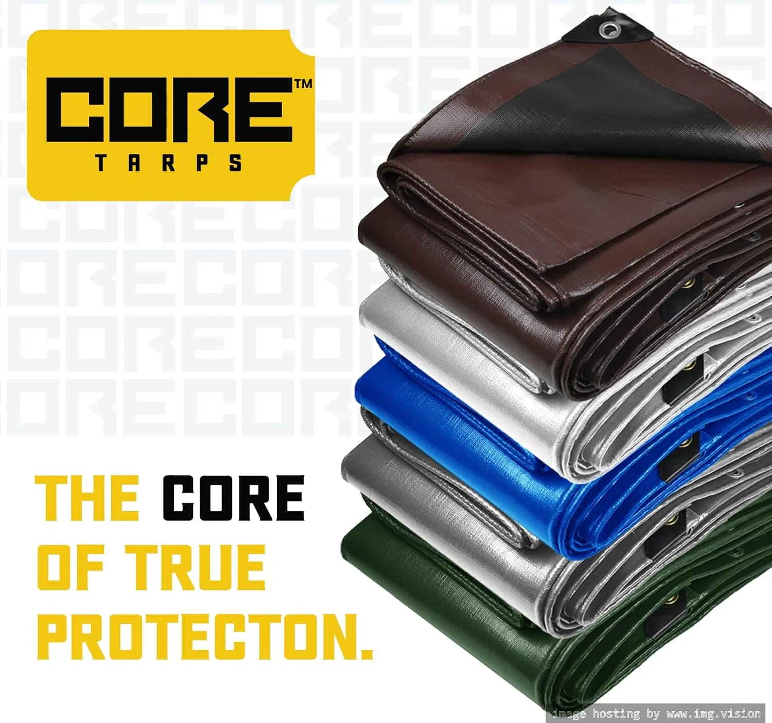 Core Tarps Extreme Heavy Duty 20 Mil Tarp Cover, Waterproof, UV Resistant, Rip and Tear Proof, Poly Tarpaulin with Reinforced Edges for Roof, Camping, Patio, Pool, Boat (Silver/Black 9′ X 12′)