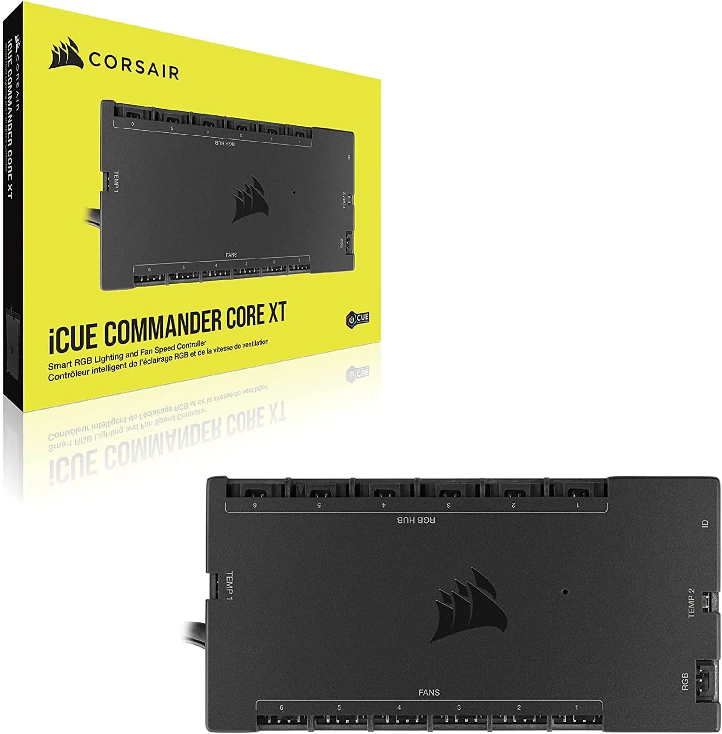 CORSAIR iCUE COMMANDER CORE XT, Digital Fan Speed and RGB Lighting Controller