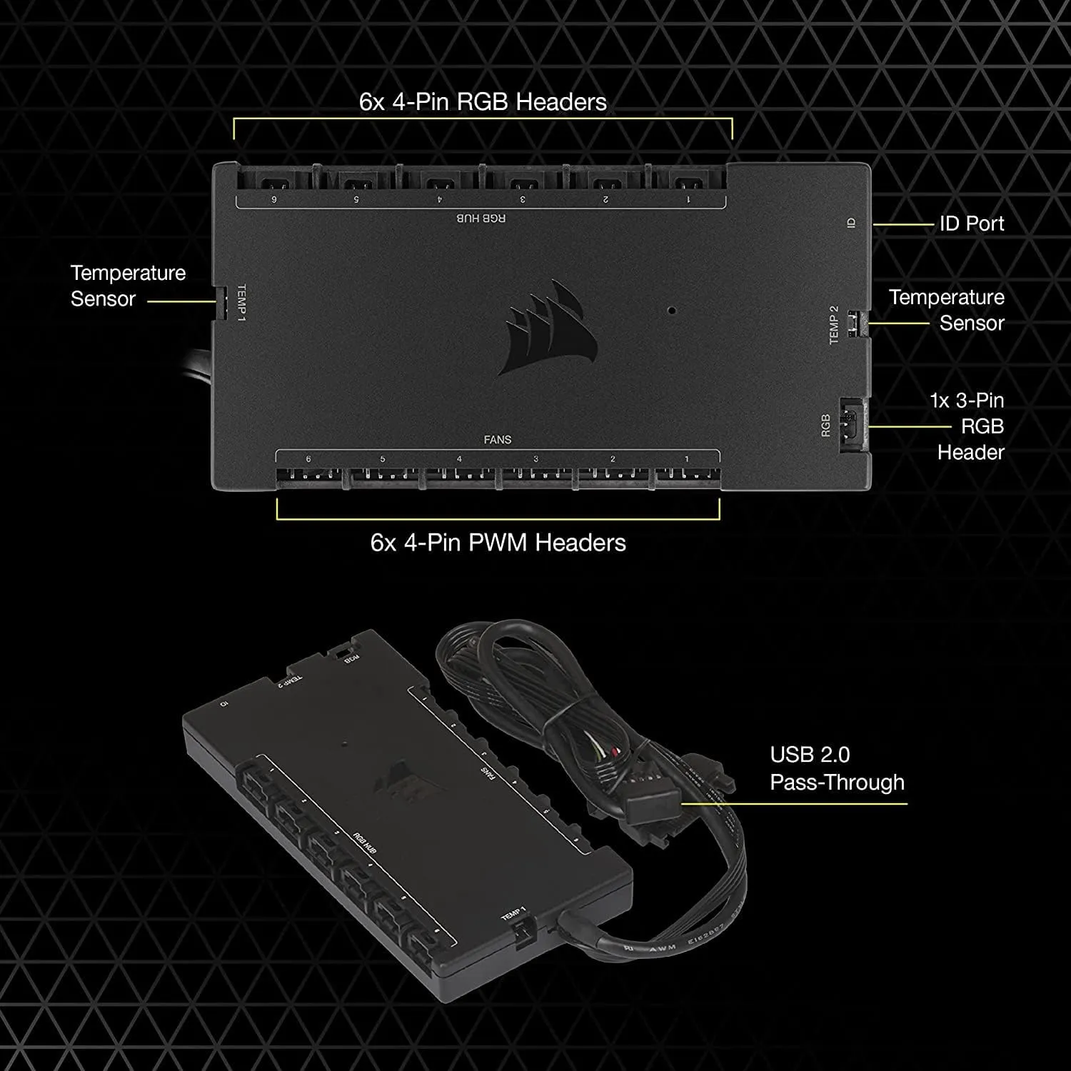 CORSAIR iCUE COMMANDER CORE XT, Digital Fan Speed and RGB Lighting Controller