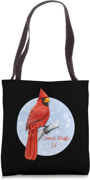 Council Bluffs, IA Pride Red Cardinal Birder, Birdwatching Tote Bag