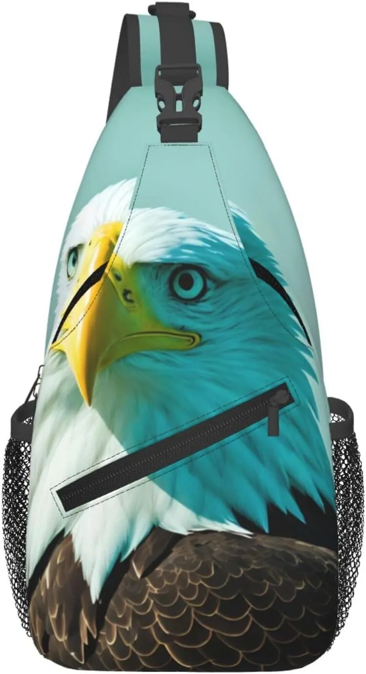 Cross Chest Bag Diagonally - Quality, Durable, and Spacious Shoulder Bag for Men and Women Brave Eagle Printing