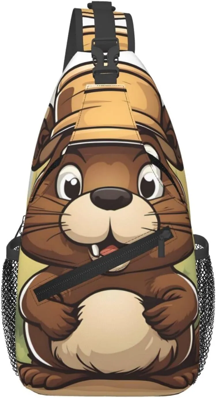 Cross Chest Bag Diagonally - Quality, Durable, and Spacious Shoulder Bag for Men and Women Naughty Beaver Printing