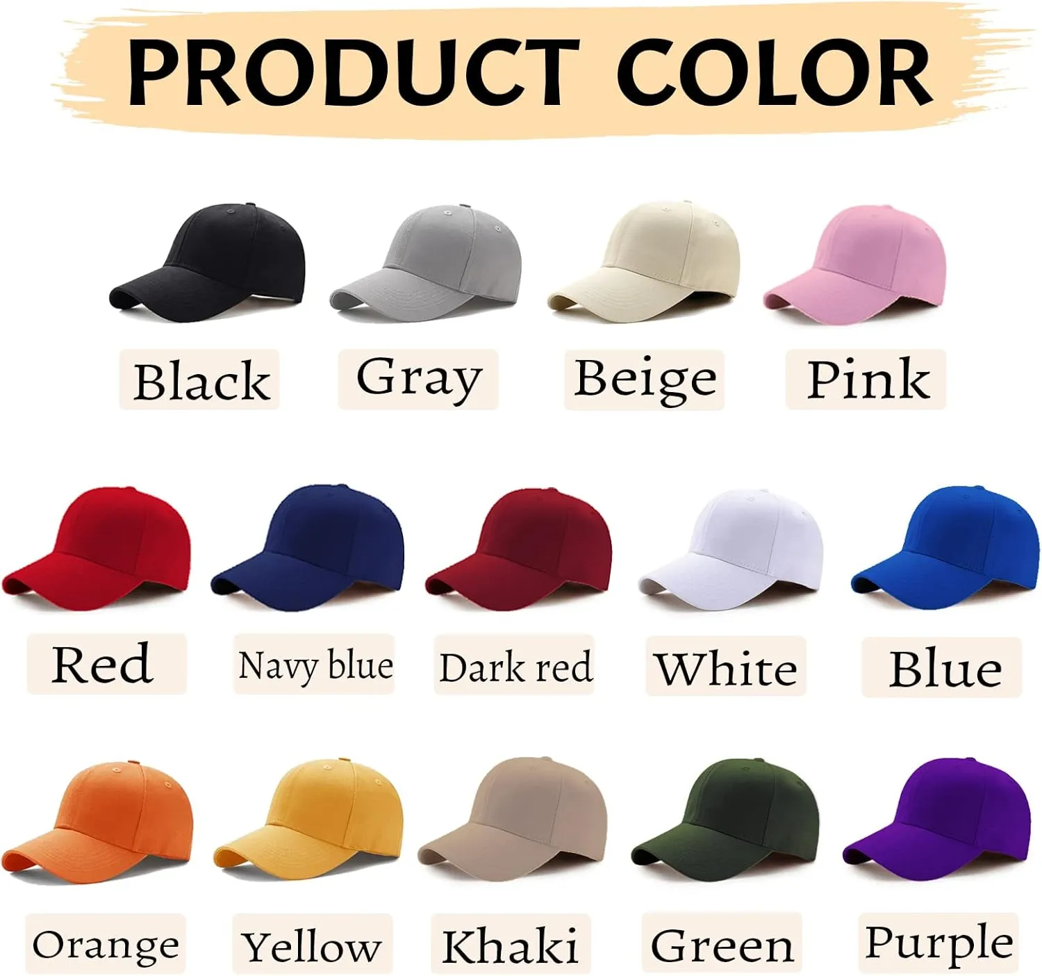 Custom Baseball Cap with Embroidery Text Logo and Print Photo,Image, Personalized Adjustable Summer Sun Hat Unisex