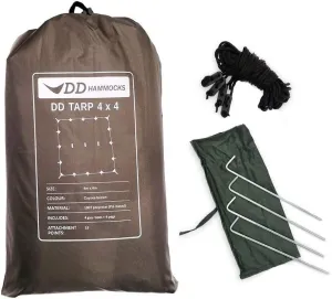 DD Hammocks - DD Tarp 4x4 - Coyote Brown: 13ft x 13ft