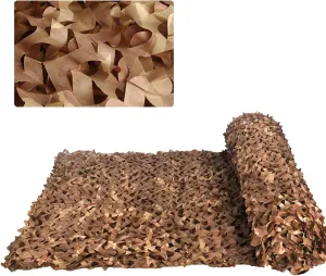 Desert Camouflage Netting,Waterproof Camo Net,Double Layer Military Net,Army Shelter,Camouflage Tarp,Lightweight Durable,for Sunshade,Decoration,Party,Camping,Hunting