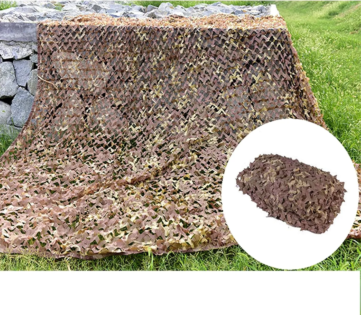 Desert Camouflage Netting,Waterproof Camo Net,Double Layer Military Net,Army Shelter,Camouflage Tarp,Lightweight Durable,for Sunshade,Decoration,Party,Camping,Hunting