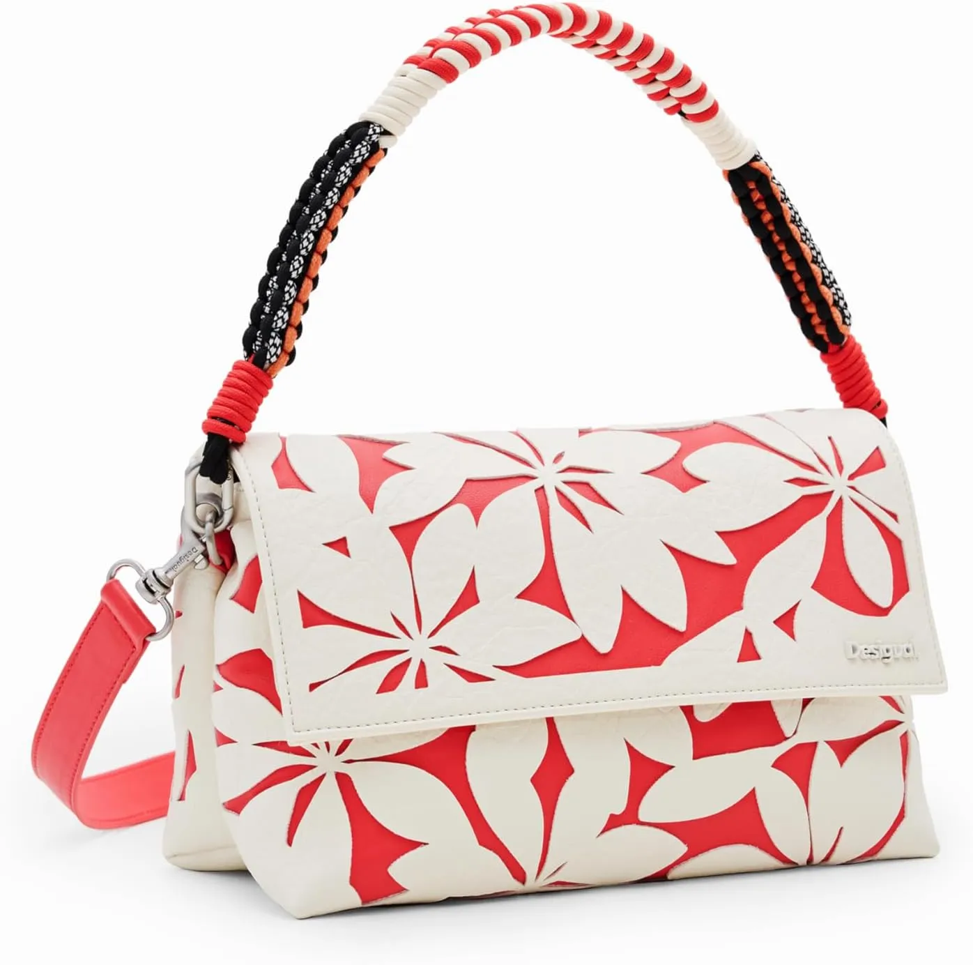 Desigual M Die-Cut Floral Crossbody Bag