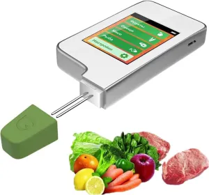 Digital Food Nitrate Tester, Fruit/Vegetable/Meat Meter, Nitrate Detection Range: 0-9999mg/kg, 3 Colors Display Results, for Store, Home