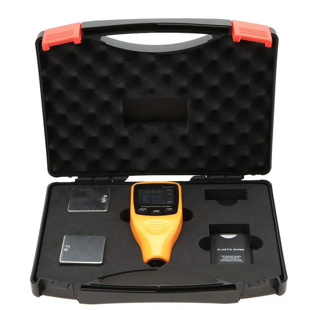 Digital Paint Thickness Tester Mini Coating Thickness Gauge Tools Kit for Car Body, Manufacturing, Metal Processing, Commodity Inspection.