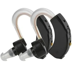 Digital - Set of 2 Small BTE a Behind the Personal Device and Enhancer with Reducing Feature for Adults, Seniors & Women, Black