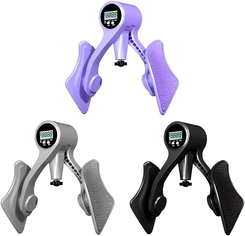 Digital Thigh Master Exerciser Strength Adjustable Pelvic Floor Training Device Battery Powered Men Women Yoga Fitness Equipment