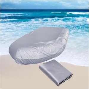 Dinghy Cover 7 Sizes Boat Tarp Waterproof Anti-UV Inflatable Boat Cover for Small Inflatable and Rigid Inflatable Boats,270 * 165 * 46cm