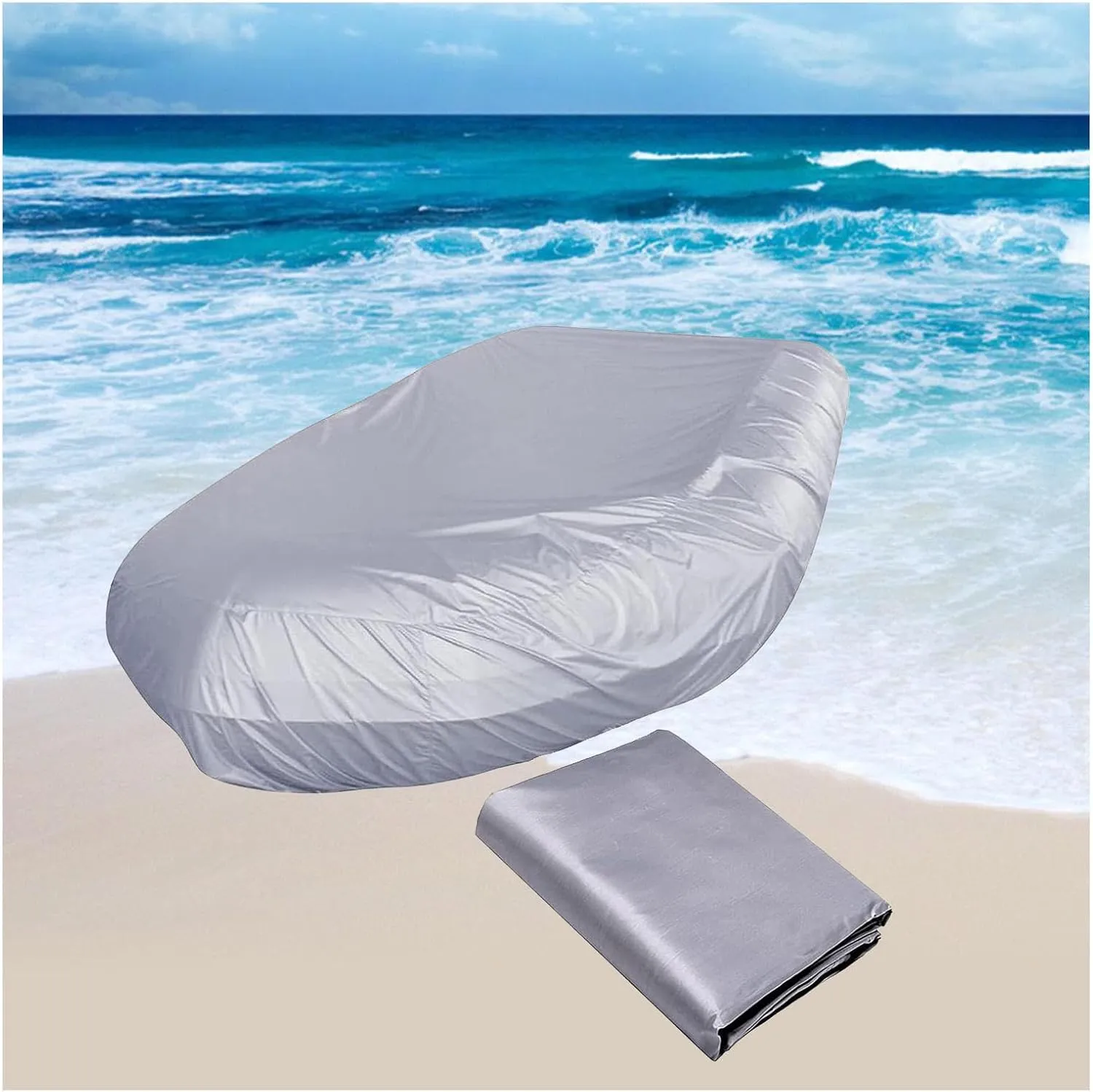 Dinghy Cover 7 Sizes Boat Tarp Waterproof Anti-UV Inflatable Boat Cover for Small Inflatable and Rigid Inflatable Boats,270 * 165 * 46cm