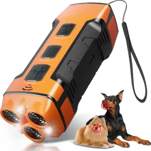 Dog Bark Deterrent Device – Triple-Probe Ultrasonic Dog Barking Silencer with LED & Buzzer, Indoor/Outdoor Anti Barking Device for Dogs, Better Than Shock Collars or Dog Training Collars