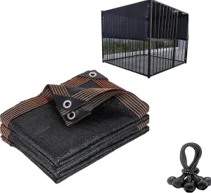 Dog Kennel Shade Cover 95% Sunblock Shade Tarp Panel Net Mesh with Grommets for Outdoor Dog House Large Pet Crate Chicken Coop, 10ft x 10ft