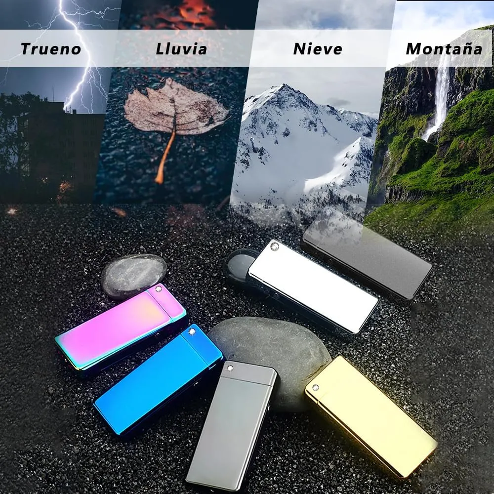 Dual Arc Lighter USB Electric Lighters Rechargeable Flameless Plasma Windproof Butane Free Lighters for Candle, Incense,Camping,Hiking,Adventure(Magic