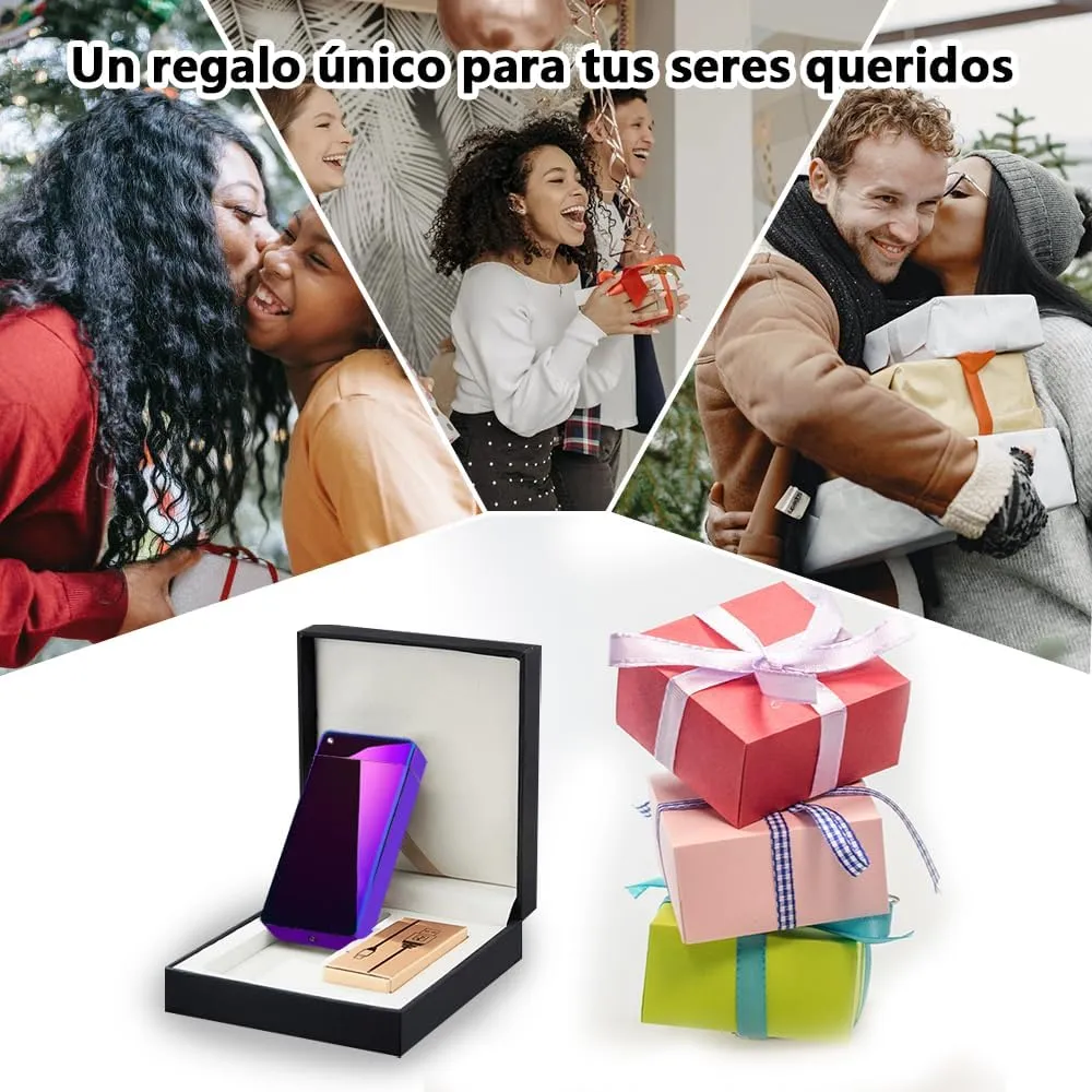 Dual Arc Lighter USB Electric Lighters Rechargeable Flameless Plasma Windproof Butane Free Lighters for Candle, Incense,Camping,Hiking,Adventure(Magic