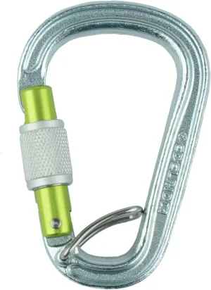 Edelrid HMS Bruce Steel FG Screw Gate, Silver