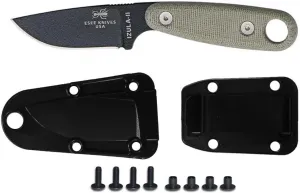 ESEE Knives Izula II Knife with Molded Sheath and Belt Clip Plate (Black)