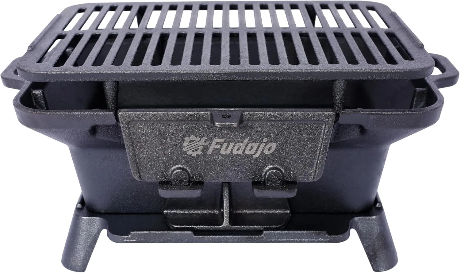 ESPIDOO Cast Iron Grill Outdoor Portable: Heavy-Duty Enameled Charcoal BBQ Griddle for Camping, Tailgating & Picnics - Compact Tabletop Hibachi Stove for Searing Meats & Vegetables