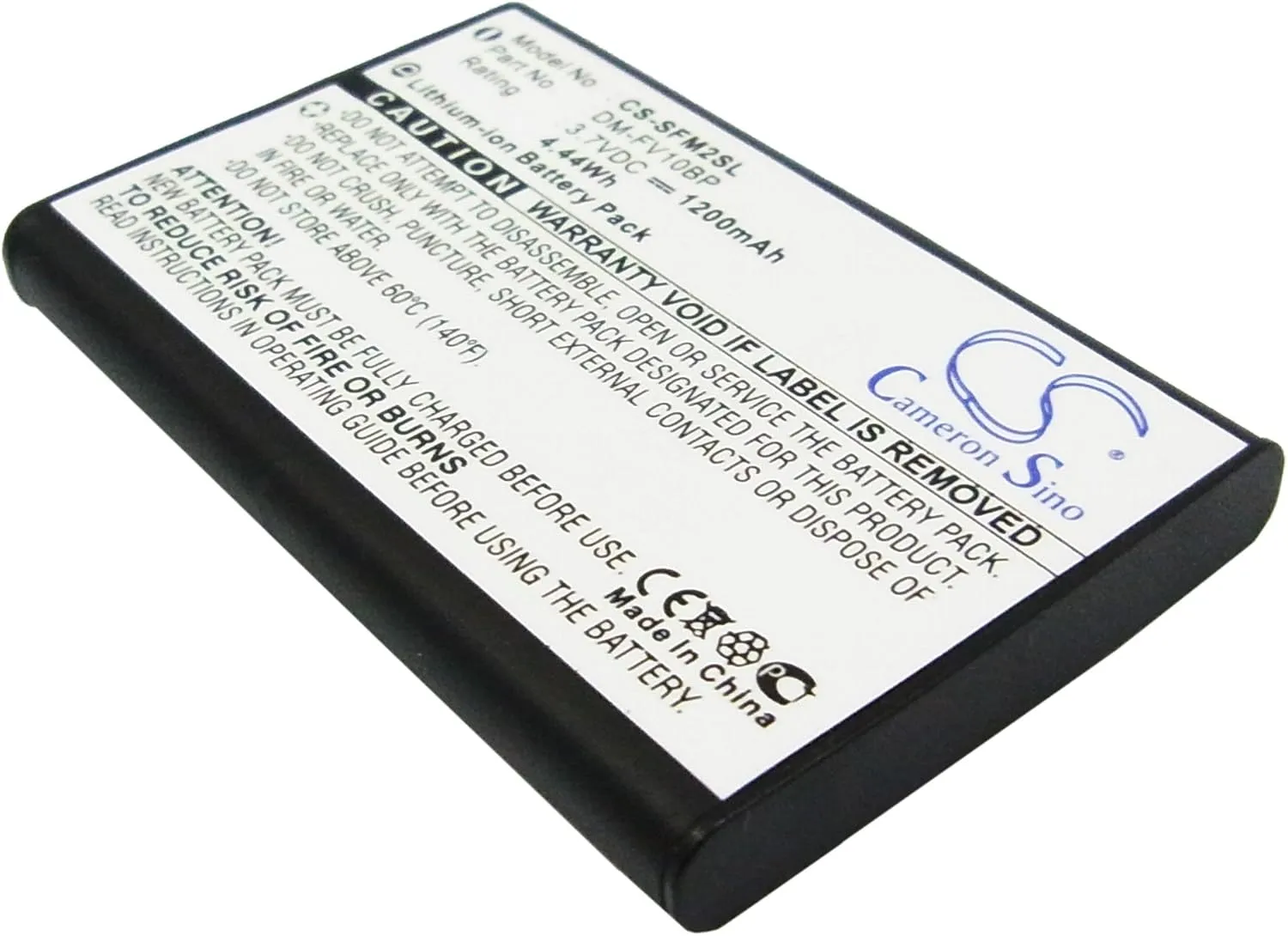 Estry 1200mAh Battery Replacement for JNC Multimedia SSF-M20 Multimedia SSF-M2 DM-FV10BP