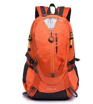 Eysee 40L Backpack Nylon Camping Hiking Backpack Trekking Backpack Rucksack for Men and Women, Orange, 大号