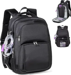 Feeding Tube Backpack for G J GJ Tube G tube Accessories Supplies Backpack for Enteral Feeding Pump Bags Fits 500ml to 1000ml for Adults (Black)
