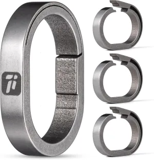FEGVE Titanium Small Key Chain Rings, Quick Release Connecting Keychain Mini Carabiner for Keys Wristlet Bag