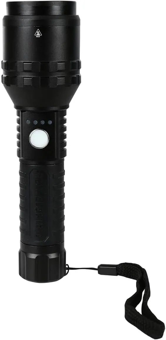 Feit Electric Long Range Flashlight, 1100 Lumens, Aircraft-Grade Aluminum, USB-C Rechargeable & AAA Compatible, Adjustable Focus, 3 Light Modes, Weather-Resistant, Built-in USB Port, FLR1100/LT/FLEX