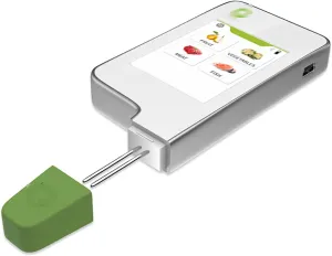 Food Digital Detector, Digital Food Nitrate Tester, Measuring Time About 3s, Nitrate Detection Range: 0-9999mg/kg, Measuring Error: Less Than 10%, 3 Colors Display Results, for Fruit,Vegetable,Meat