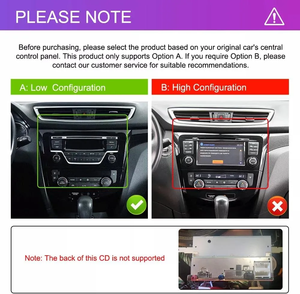 for Nissan Rogue X-Trail Qashqai Radio 2014-2018 Android 13 Car Stereo 10.1" Touchscreen Wireless Carplay Android Auto GPS Navigation with Free Reverse Camera (4GB RAM 64GB ROM