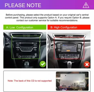 for Nissan Rogue X-Trail Qashqai Radio 2014-2018 Android 13 Car Stereo 10.1" Touchscreen Wireless Carplay Android Auto GPS Navigation with Free Reverse Camera (4GB RAM 64GB ROM