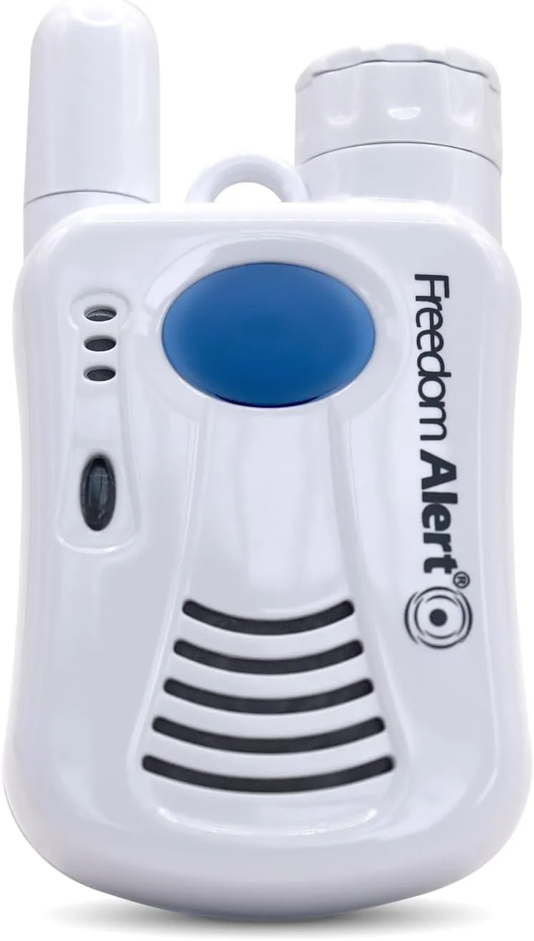 Freedom Alert, Landline Personal Emergency Device, 2-Way Call with Family and Police for Home Safety, Device for Seniors and The Elderly