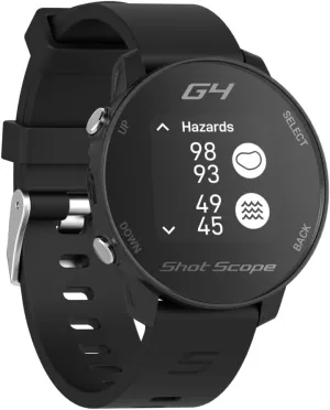 G4 GPS Golf Watch Powered by Shot Scope, No subscriptions, Easy-to-use, Accurate GPS Distances, Lightweight, Pre-Loaded with 36,000 Golf Courses, Digital Built-in scorecard.