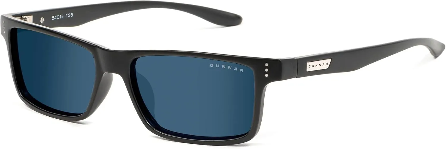Gaming Glasses | Blue Light Blocking Glasses | Vertex/Onyx by Gunnar | Patented 90% Blue Light & Sun Protection (100% UVA/UVB), 100% UV Light, Anti-Reflective to Protect & Reduce Eye Strain & Dryness