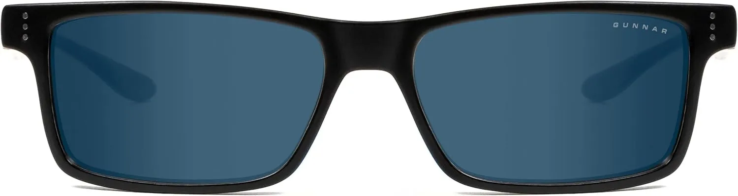 Gaming Glasses | Blue Light Blocking Glasses | Vertex/Onyx by Gunnar | Patented 90% Blue Light & Sun Protection (100% UVA/UVB), 100% UV Light, Anti-Reflective to Protect & Reduce Eye Strain & Dryness