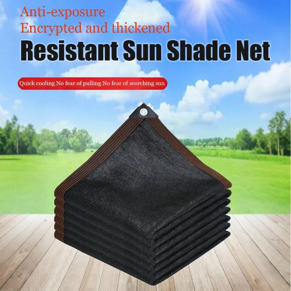 Garden Shade Cloth,50% Shade Cloth with Grommets,Outdoor Woven Mesh Tarp Sun Screens for Patio, Garden, DIY Home, Plants Cover, Greenhouse, Dog Kennel(3x15m/9.8x49.2ft)