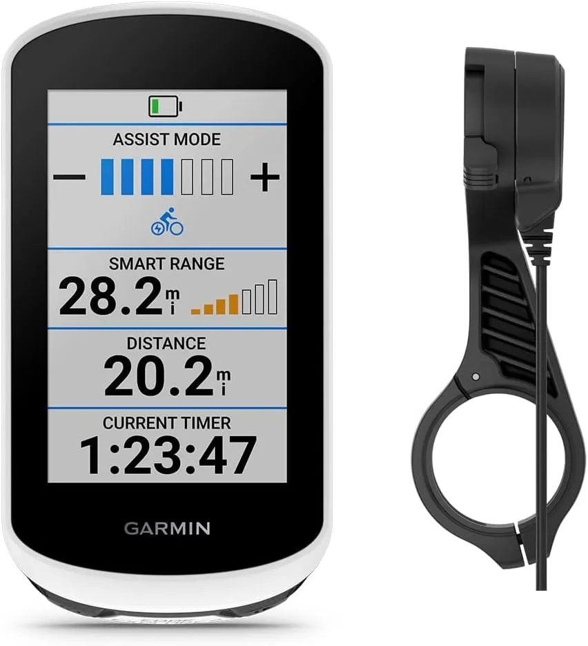 Garmin Edge Explore 2 (Power Mount) Bicycle Computer - Touchscreen & Easy to Use Cycling GPS, Maps, & Traffic Updates - Bundle with PlayBetter Tempered Glass Screen Protectors