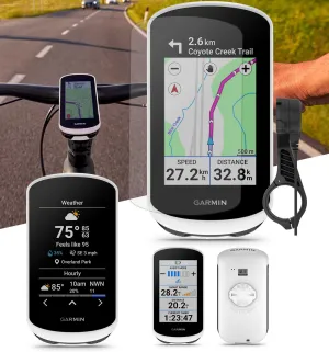 Garmin Edge Explore 2 (Power Mount) Bicycle Computer - Touchscreen & Easy to Use Cycling GPS, Maps, & Traffic Updates - Bundle with PlayBetter Tempered Glass Screen Protectors