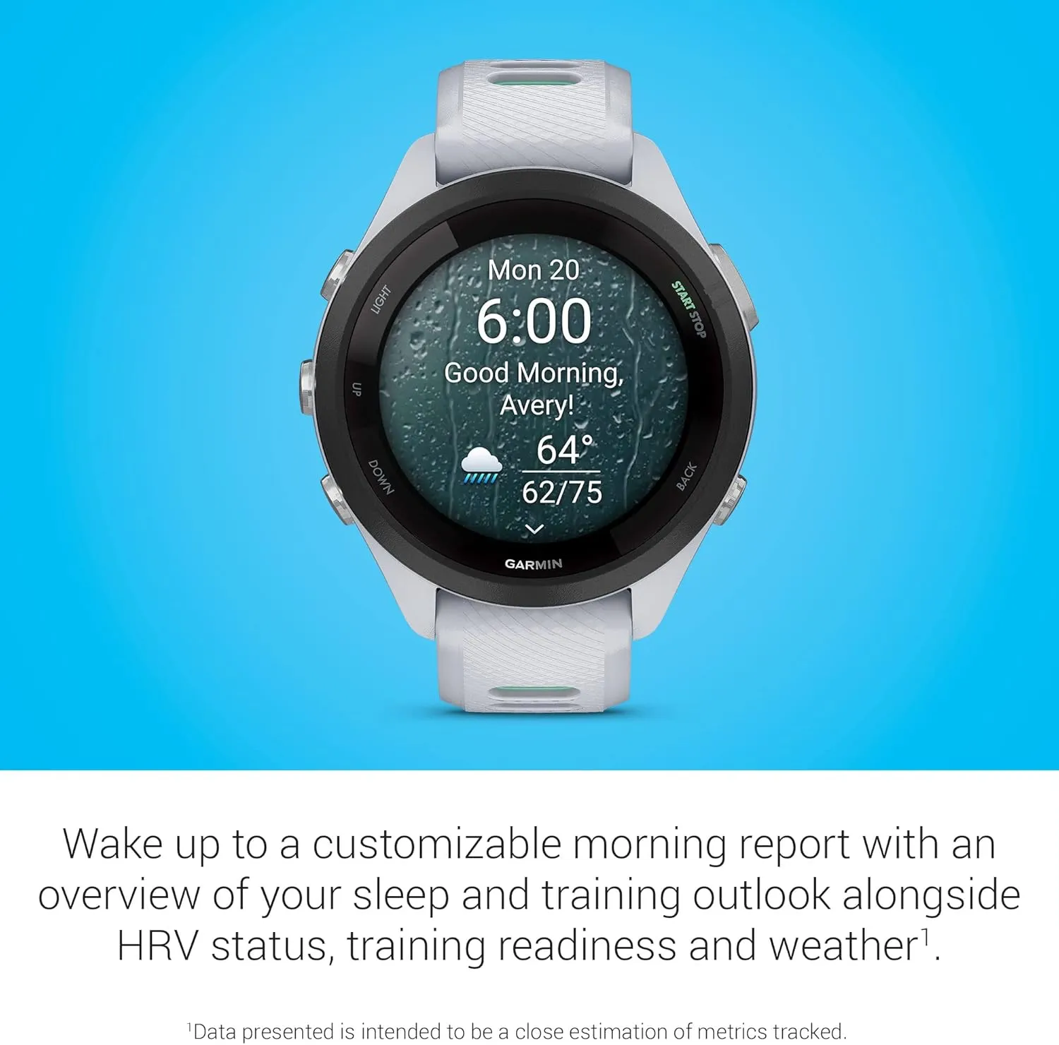 Garmin Forerunner 265S Advanced Multisport Touchscreen Smartwatch, Whitestone, Heart Rate Monitor, Daily Suggested Workouts, Up to 15 Day Battery Life - Signature Charging Bundle