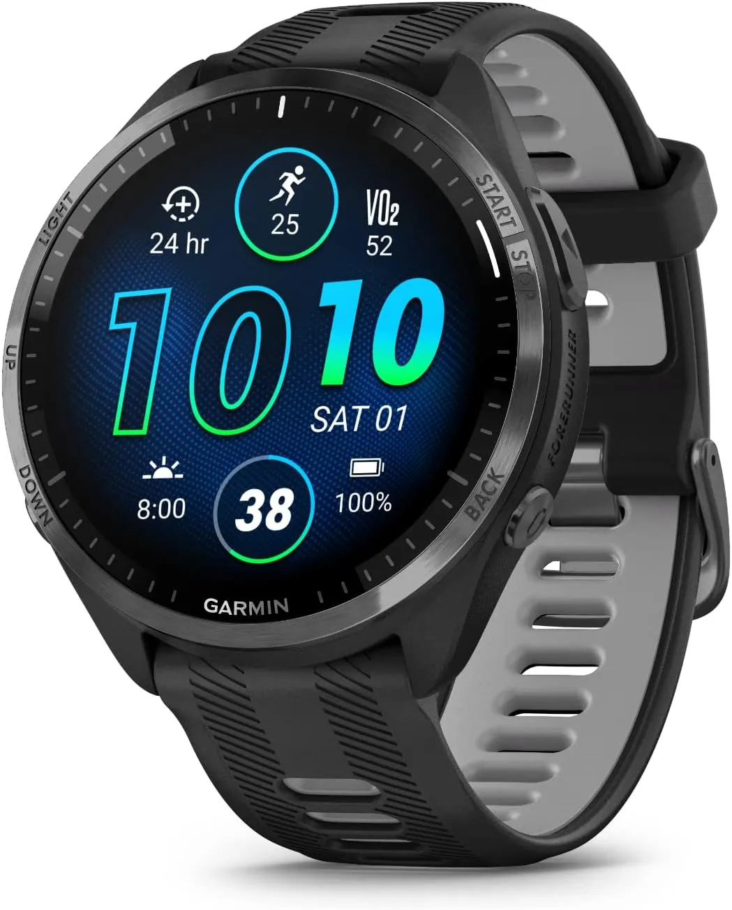 Garmin Forerunner 965 Advanced GPS Multisport Touchscreen Smartwatch, Black | Heart Rate Monitor, Training Stats, On-Device Workouts, Up to 13 Day Battery Life with Signature Series Charging Bundle