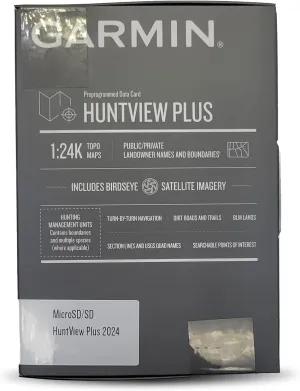 Garmin HuntView Maps 2024/2025 Mississippi - Topographical Map Card for Hunting GPS Devices