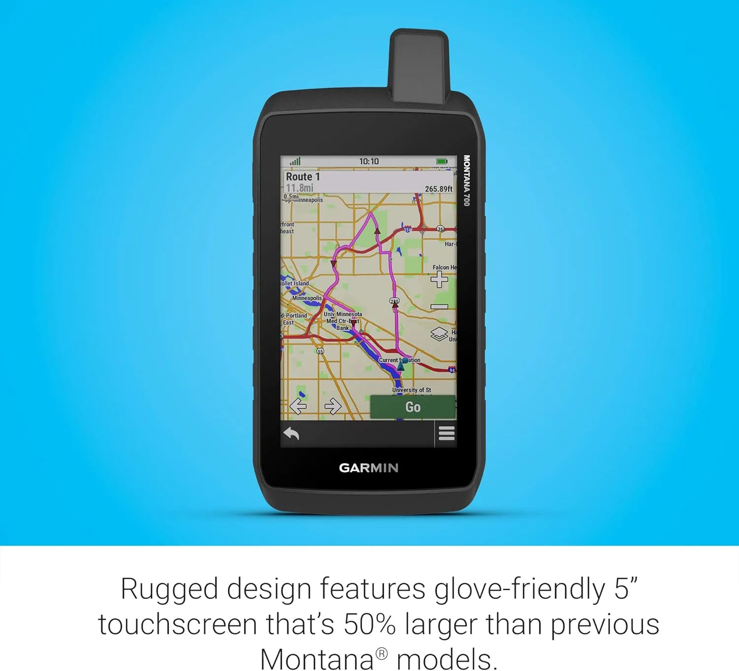 Garmin Montana 700, Rugged GPS Handheld, Routable Mapping for Roads and Trails, Glove-Friendly 5" Color Touchscreen (Renewed)