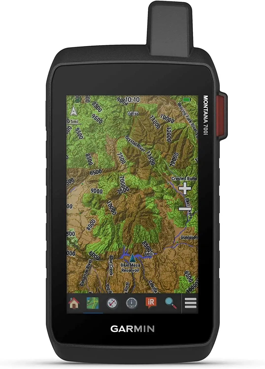 Garmin Montana 700i, Rugged GPS Handheld with Built-in inReach Technology | Mapping for Roads and Trails, Glove-Friendly 5" Color Touchscreen, Topo Maps, Multi-GNSS Support with Signature Series Case
